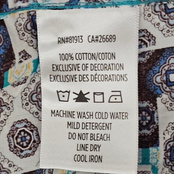 Robert Graham Shirt Mens 2XL Multicolor Geometric Button Down Long Sleeve Flip - Picture 12 of 16